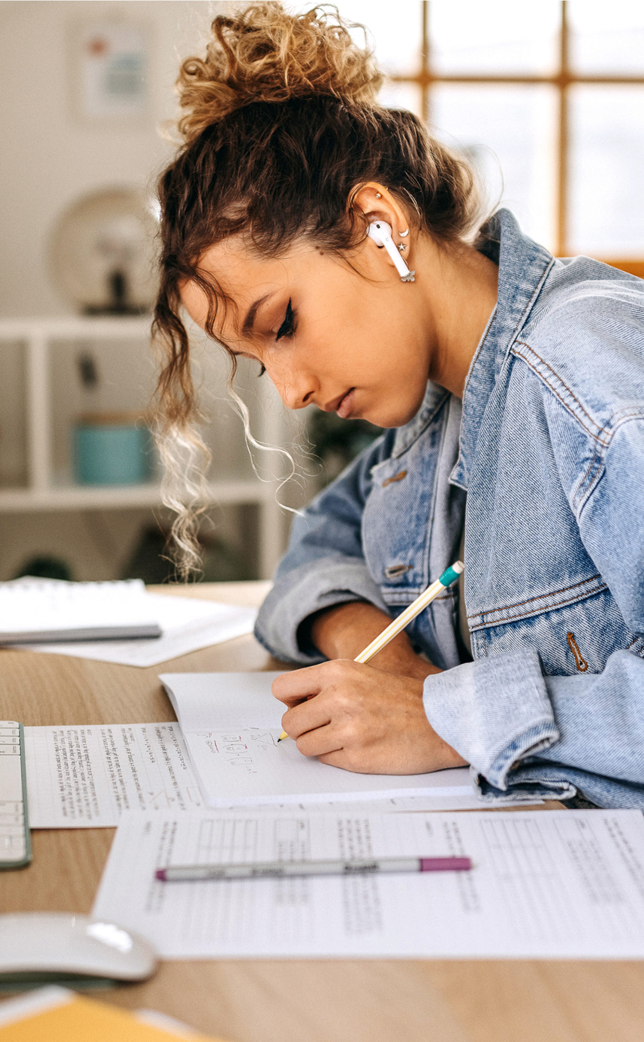 Student studying online
