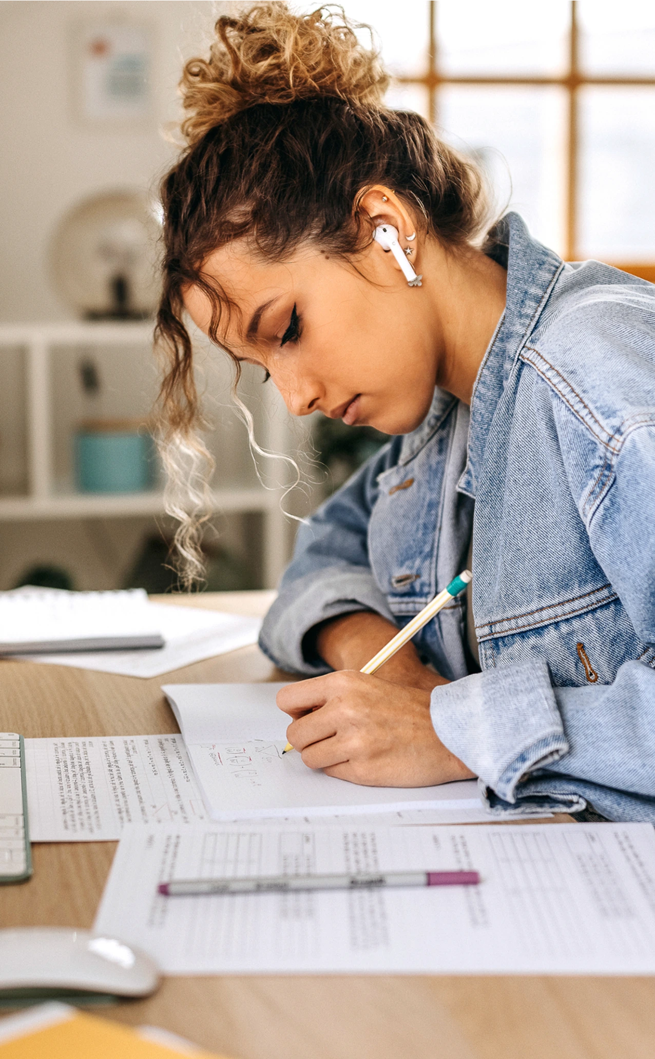 Student studying online